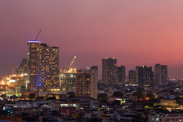 Fototapeta na wymiar Bangkok city at sunset