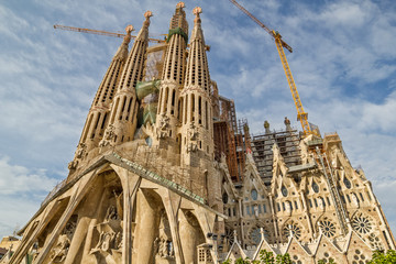 Sagrada Familia cathedral in Barcelona, Spain.