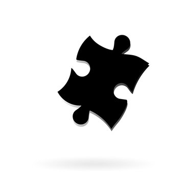 Simple puzzle icon. Vector EPS 10