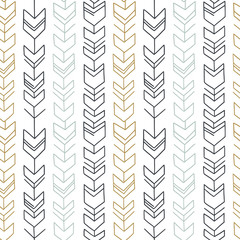 Seamless hand drawn geometric tribal pattern. Vector navajo design.