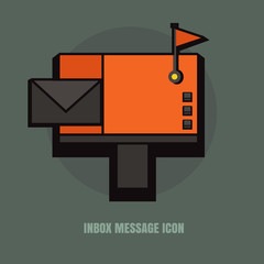 icon inbox message design, vector illustration