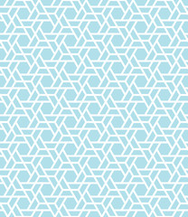 Abstract geometric blue hipster fashion pillow hexagon grid pattern