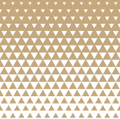 Abstract geometric golden graphic design print triangle halftone pattern