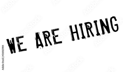 We Are Hiring rubber stamp Grunge design with dust We Are Hiring rubber stamp Grunge design with dust