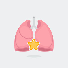 Lungs vector illustration