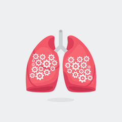 Lungs vector illustration