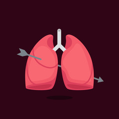 Lungs vector illustration