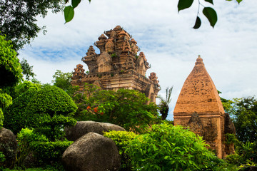 Brick cham towers Ponagar in Nha Trang, Vietnam
