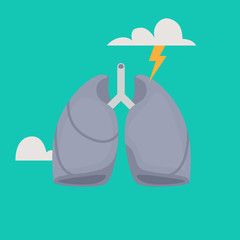 Lungs vector illustration