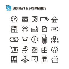 icons Business E-commerce vector on white background