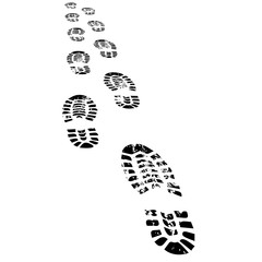 Shoe Prints Walking Away