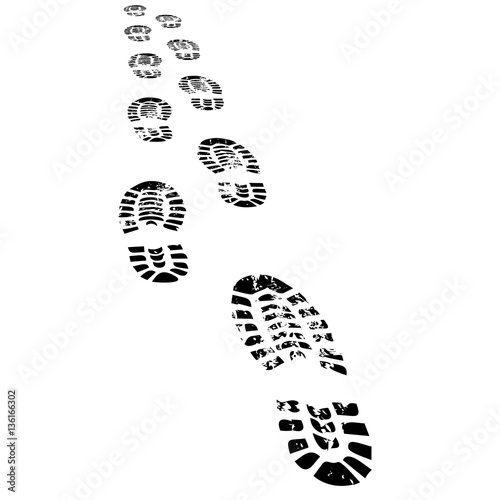 shoe walking prints away vector perspective foot grungy clipart clip shoes footprint trail graphic icon vectors mud drawing comp contents