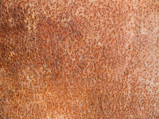 Background of a metal plate corroded with rust texture