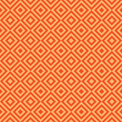 Oranje vectorillustratie van naadloze patroon met vierkanten.