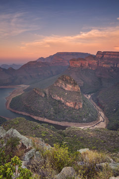 Blyde River Canyon in South Africa at sunset