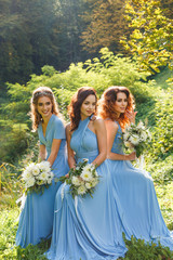 Three beautiful bridesmaids