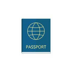 Passport flat icon, travel & tourism, citizen and id, a colorful solid pattern on a white background, eps 10.