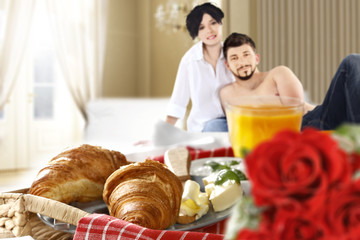 Obraz na płótnie Canvas breakfast in bed 