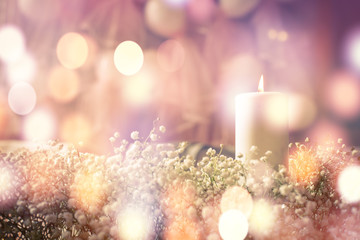 Romantic valentine candle background
