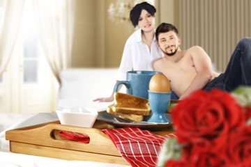 Obraz na płótnie Canvas breakfast in bed 