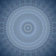 Hintergrund Mandala Mosaik in Blau Braun Weiß, abstraktes Muster, Hypnose, Meditation, Mystik, dekoratives Design für Homepage, Esoterik, Symbol