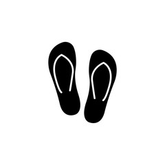 Flip flops solid icon, travel & tourism, summer vacations, a filled pattern on a white background, eps 10.
