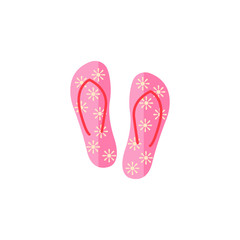 Flip flops flat icon, travel & tourism, summer vacations, a colorful solid pattern on a white background, eps 10.