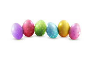 Vector easter eggs, isolated on white background. Element for ce