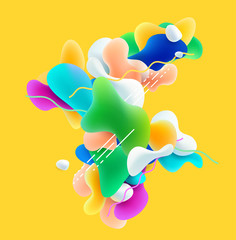 Abstract colorful shapes. Vector background