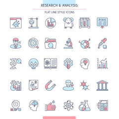 Research and Analysis Icon Set