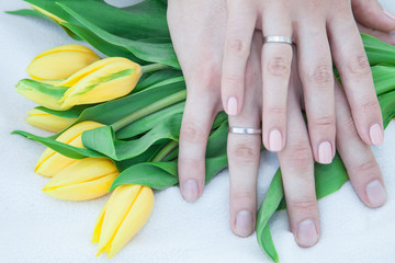 Hands on tulips 