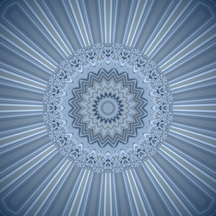 Hintergrund Mandala in Blau Weiß Braun, Hypnose und Meditation, dekoratives Muster, Esoterik, Mystik, modernes Design für Homepage, Kunst, Kaleidoskop, Hinterrgünde, Hintergrundbild