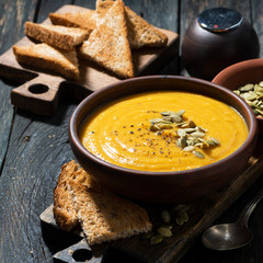 Delicious pumpkin soup
