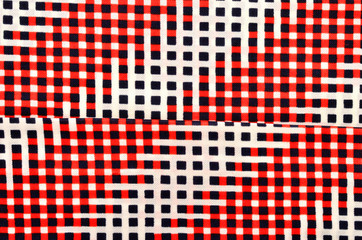 Little squares pattern on nicely folded fabric.