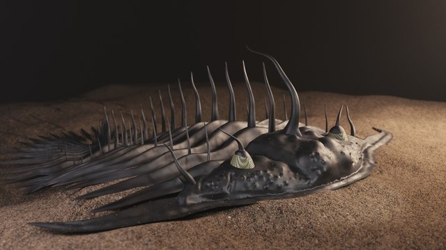 prehistoric trilobite 3d illustration