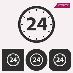24 hour service - vector icon.
