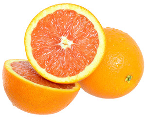 blood orange slice isolated