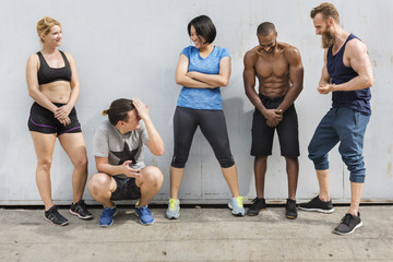 Fototapeta na wymiar Active People Sport Workout Concept