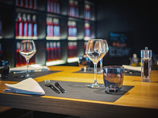 Eingedeckte Tisch