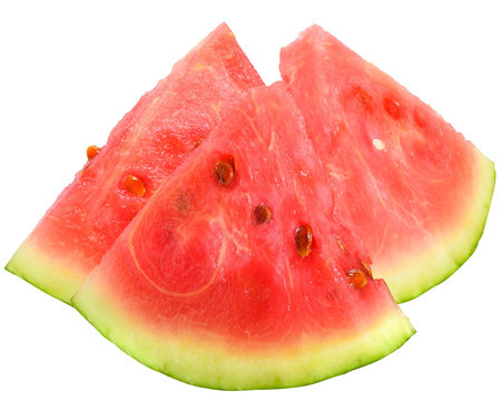 Piece of a ripe watermelon isolated