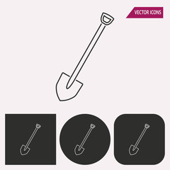 Shovel - vector icon.