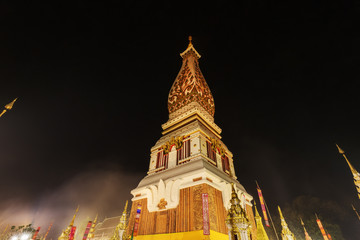 Fototapeta na wymiar Wat Phra That Panom temple at night, Nakhon Phanom, Thailand.