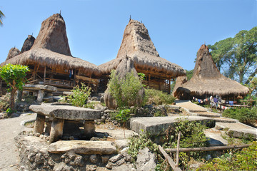 Traditional village Pasunga on Sumba island, Indonesia
