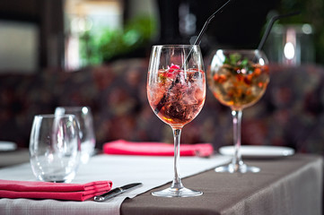 Delicious starter served with cocktail