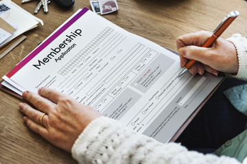 Naklejka premium Membereship Application Form Register Concept