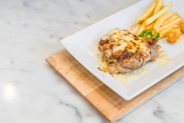 chicken and bacon steak
