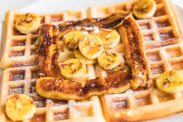  rustic sweet banana waffle