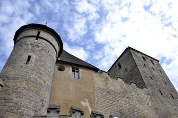 Architecture from Kost castle and cloudy sky