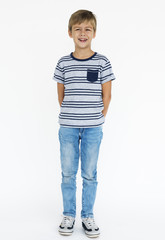 Fototapeta premium Boy Cheerful Studio Portrait Concept