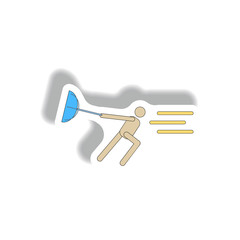 man with umbrella in storm, hurracian disaster, strong wind